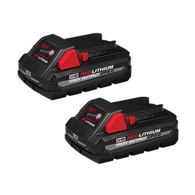 Battery; M18 Red Lit Hi Outpu CP3.0, 2pk